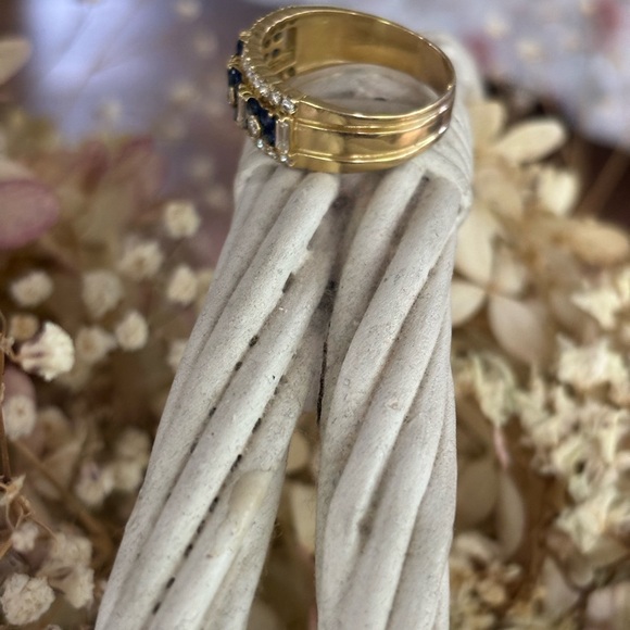 14kt diamond sapphire ring - Picture 4 of 12